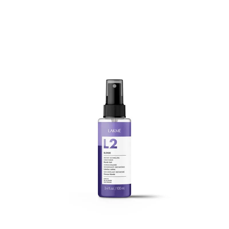 Двофазний кондиціонер для освітленого або сивого волосся L2 Violet Blonde Lakme, 300 мл