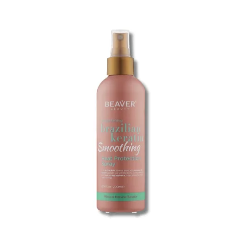 Термозахисний спрей з кератином для еластичності волосся - Beaver Professional Brazilian Keratin Smoothing Heat Protection Spray
