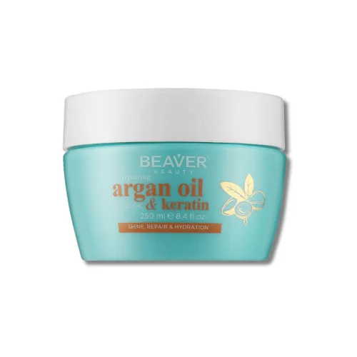 Відновлююча маска для волосся з аргановим маслом та кератином - Beaver Professional Repairing Argan Oil Hair Mask &amp; Keratin