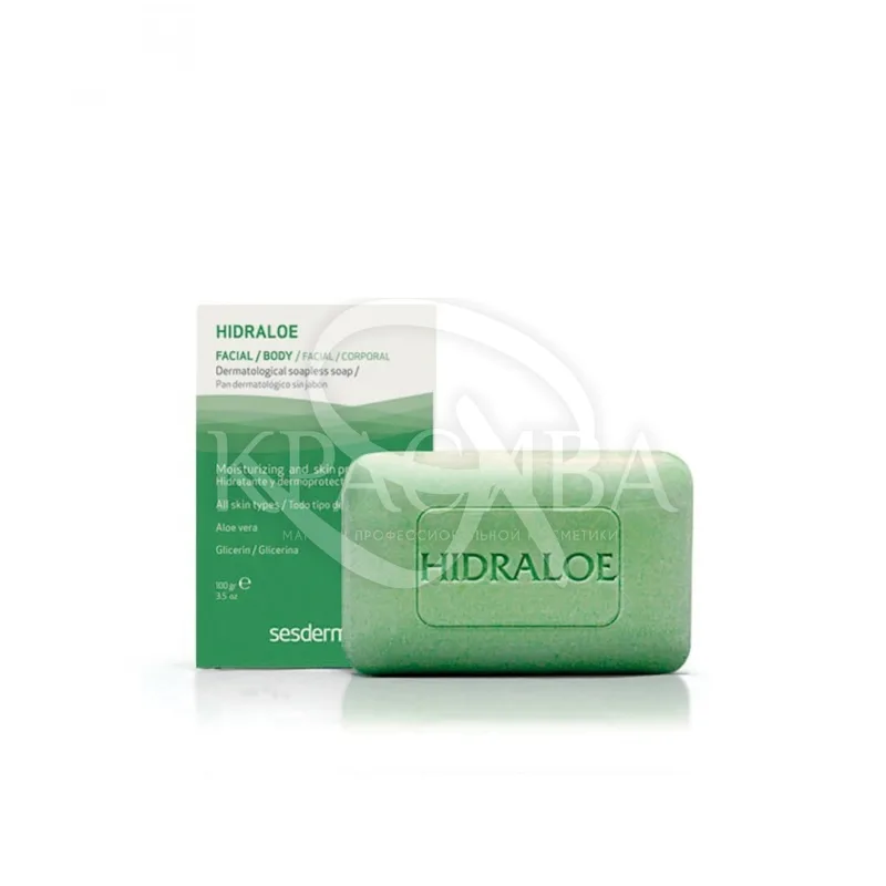 Дерматологічне мило для чутливої шкіри Sesderma Laboratories Hidraloe Dermatological Soapless Soap 100 г
