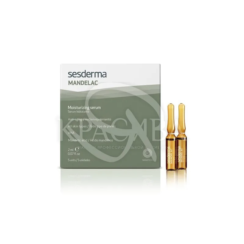 Сироватка в ампулах з мигдальною кислотою Sesderma Laboratories Mandelac Facial Moisturizing Serum 5х2 мл