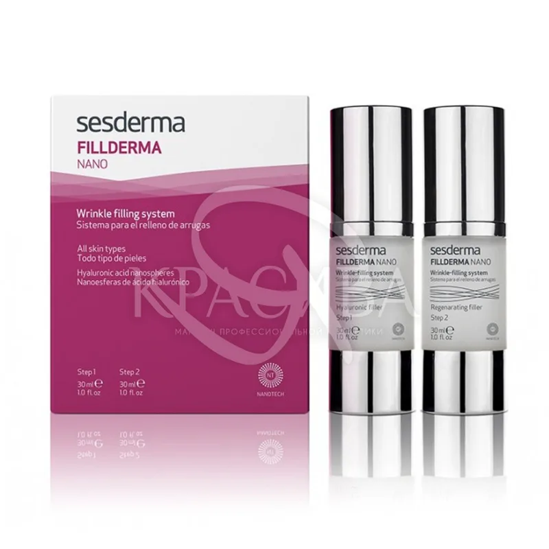 Система заповнення зморшок без ін'єкцій Sesderma Laboratories Fillderma Nano Facial Wrinkle Filling System 2х30 мл