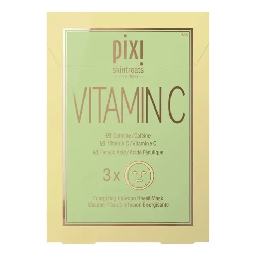 Набір із трьох масок для обличчя з вітаміном C PIXI Vitamin-C Sheet Mask Set — вага 23 г