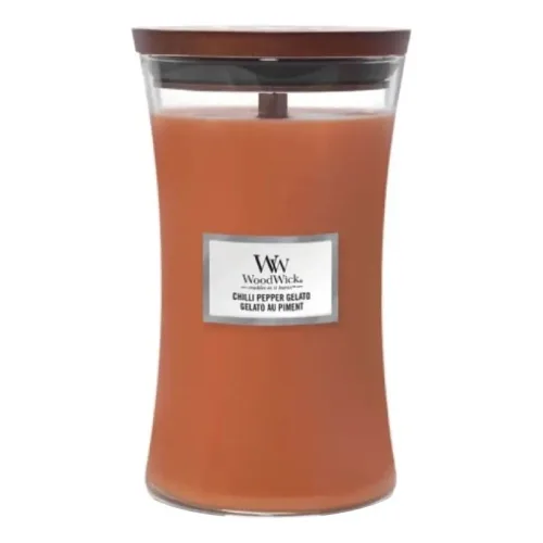 Ароматична свічка з ароматом червоного перцю та ванілі WOODWICK Large Chilli Pepper Gelato — вага 609 г