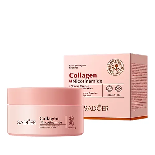Патчі під очі Sadoer Collagen Niacinamide з колагеном 80 шт.