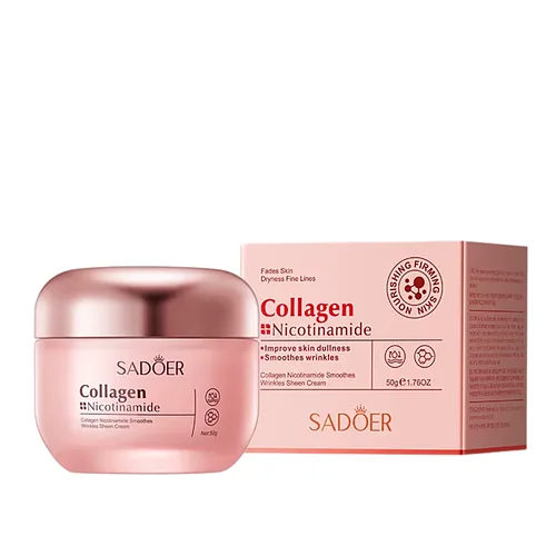 Крем для обличчя проти зморщок Sadoer Collagen Nicotinamide з колагеном, 50 г