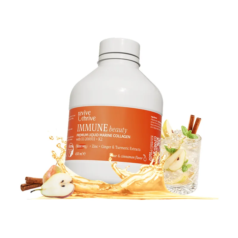 ReviveAndThrive Collagen Immune beauty Колагеновий еліксир зі смаком груші з корицею 450 мл