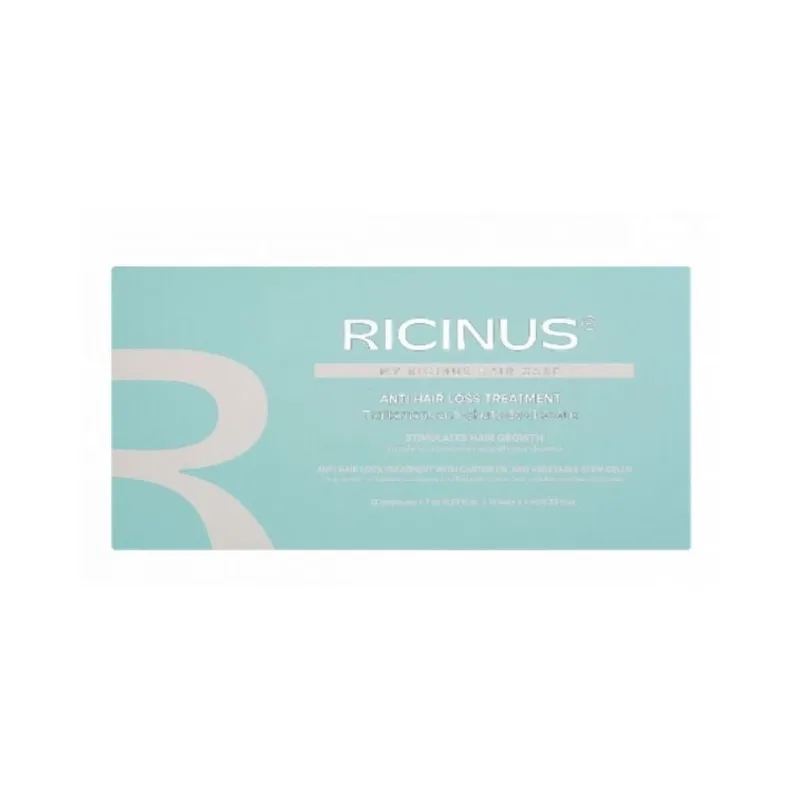 Ricinus Vials Treatments To Stop Hair Loss Ампули для лікування випадання волосся 12 шт* 7 мл