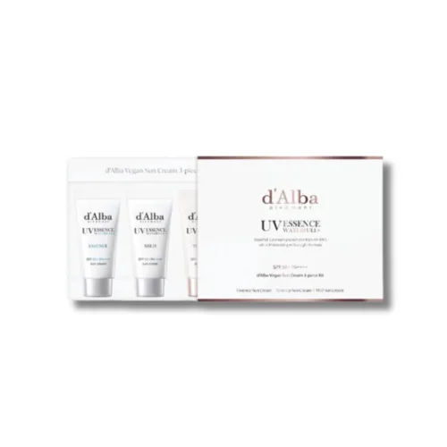 Набір сонцезахисних кремів - D'Alba Vegan 3-Piece Sun Cream Kit