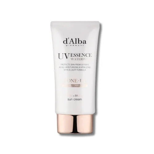 Гіпоалергенна сонцезахисна есенція з тонуючим ефектом - D'Alba Waterfull UV Essence Tone-Up Sun Cream SPF 50+PA+++