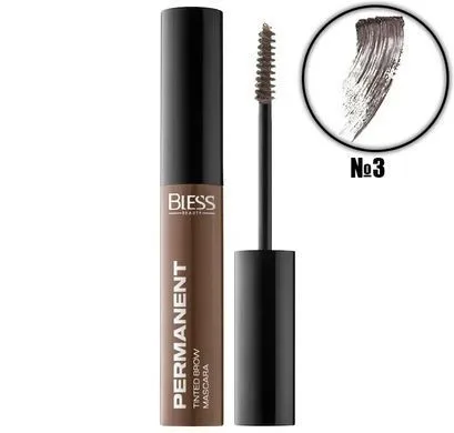 Тінтуюча туш для брів Bless Beauty Permanent Tinted Brow Mascara №03 Dark brown