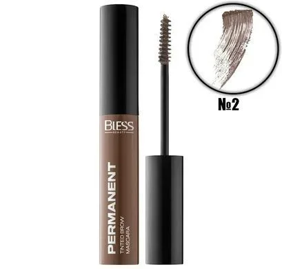 Тінтуюча туш для брів Bless Beauty Permanent Tinted Brow Mascara №02 Medium Brown