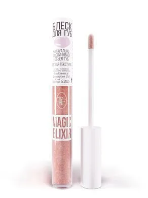 TL21 Блиск для губ TF COSMETICS Magic Elixir №05 (Рожевий голографік) Голографічний ефект