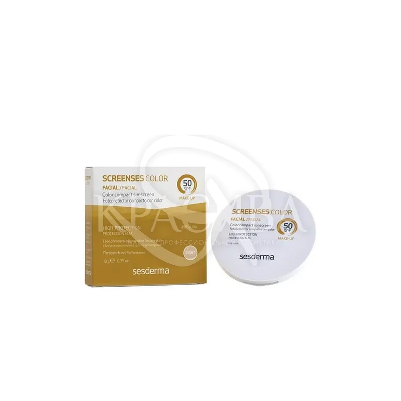 Screenses Colour Light Compact 01 50 - Крем-пудра з тональною основою 50, 10 м