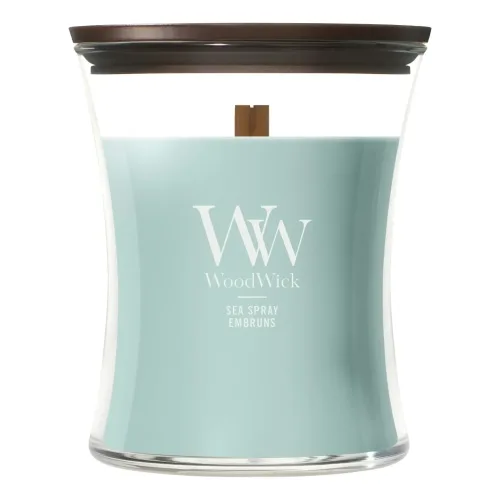 Ароматична свічка з нотами морського бризу WOODWICK Medium Sea Spray — вага 275 г