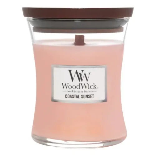 Ароматична свічка з ароматом цитрусових, кокоса і ванілі WOODWICK Medium Coastal Sunset — вага 275 г