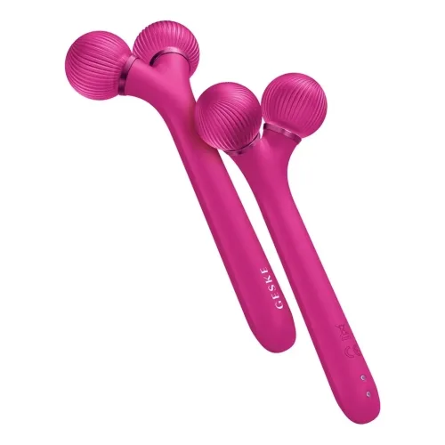 Електронний звуковий ролик для обличчя 4 в 1 GESKE Sonic Facial Roller 4 in 1 — відтінок Magenta Magenta