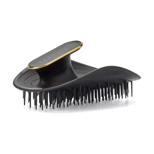 Щітка для волосся - Чорна MANTA Brush Black/Gold