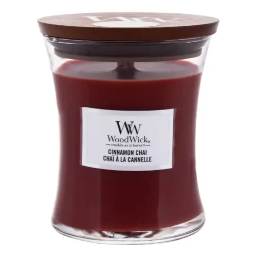 Ароматична свічка з ароматом ванілі та кориці WOODWICK Mini Cinnamon Chai — вага 85 г