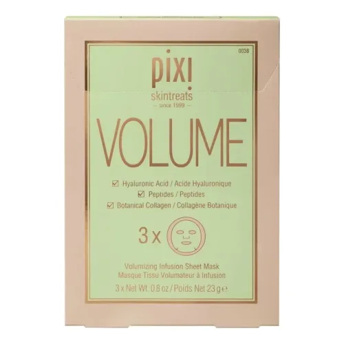 Набір із трьох масок для обличчя з колагеном PIXI Volume Sheet Mask Set — вага 23 г