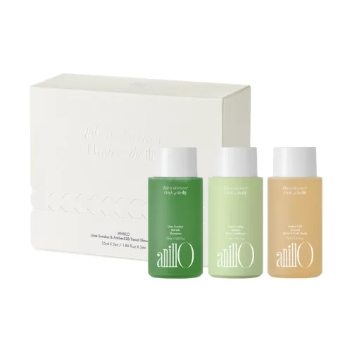 Парфумований набір для догляду за волоссям та тілом ANILLO Lime Sunday & Amber 528 Travel Shower Kit