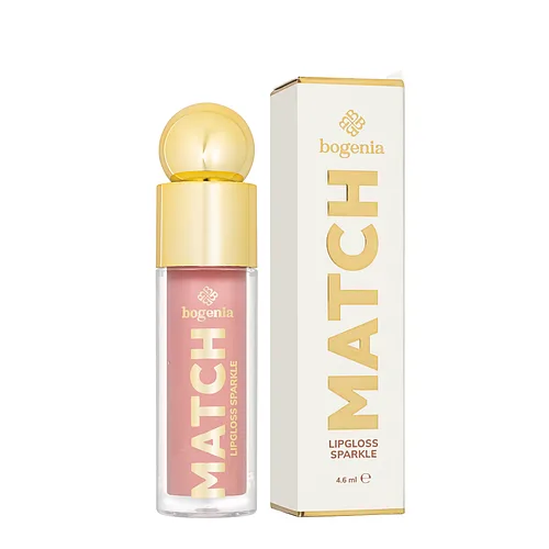 Блиск для губ Bogenia Match Lipgloss Sparkle із шимером стійкий (BG712), 01 Світло-рожевий