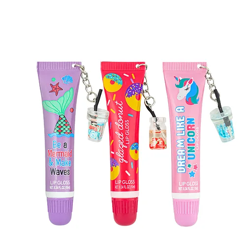 Набір зволожувальних блисків для губ Victoria's Spirit Sweet Lip Gloss з брелоком, 3 шт (6033)