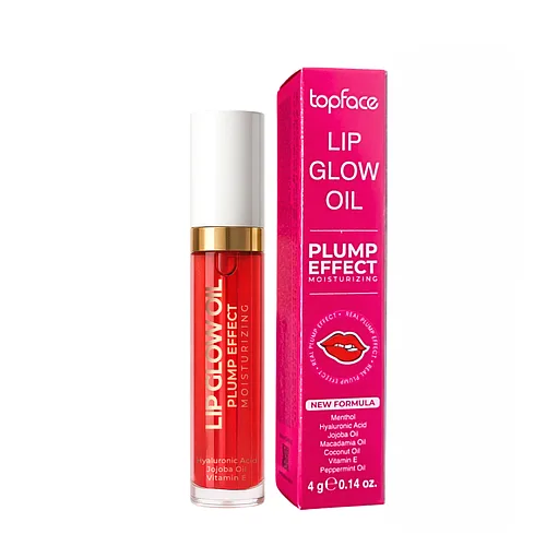 Олія для об'єму губ TopFace Lip Glow Oil Plump Effect, 4 г (PT216), 01 Cherry Pop Вишневий аромат