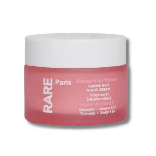 Відновлювальний нічний крем для обличчя з керамідами - Rare Paris Exception Rosée Night Cream 15ml
