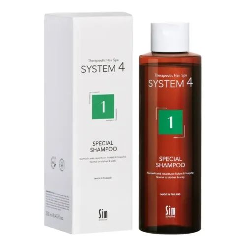 Шампунь для нормальної і схильної до жирності шкіри голови SIM SENSITIVE System4 1 Special Shampoo — обʼєм 250 мл