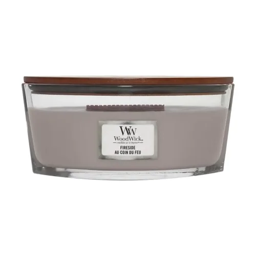 Ароматична свічка з ароматом копченого дерева та яблучної шкірки WOODWICK Ellipse Fireside — вага 453 г