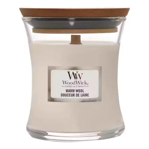 Ароматична свічка з ароматом теплої шерсті WOODWICK Mini Warm Wool — вага 85 г