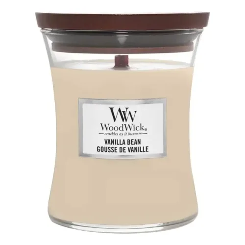Ароматична свічка з ароматом чистої ванілі WOODWICK Medium Vanilla Bean — вага 275 г