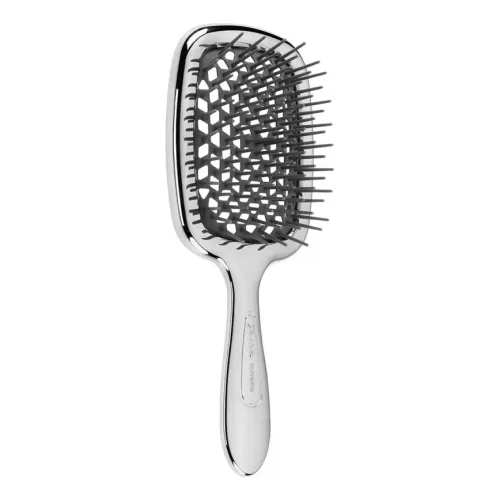 Щітка для волосся Срібна з сірим JANEKE Superbrush Cromo Срібна з сірим