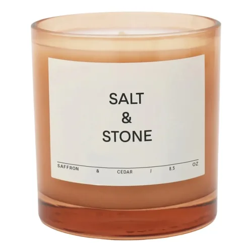 Соєва свічка з ароматом шафрану та кедру SALT & STONE Candle Saffron & Cedar — вага 240 г