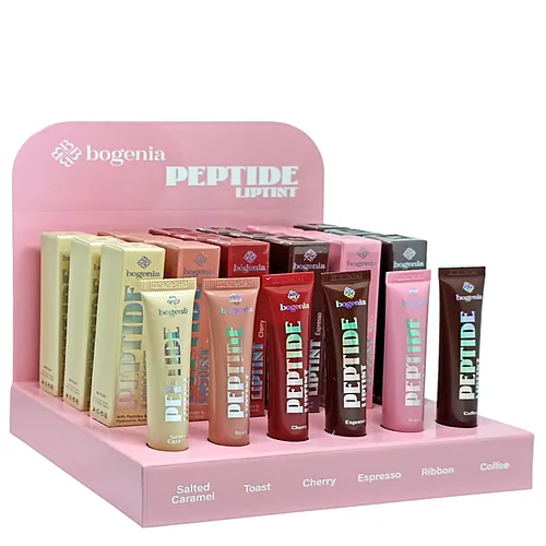 Набір бальзамів для губ Bogenia Set Peptide Lip Tint 18+6 шт з підставкою (BG713)