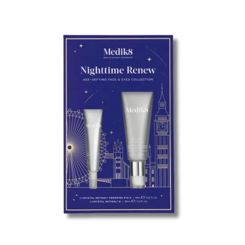 Набір для ліфтингу обличчя та зони навколо очей - Medik8 Nighttime Renew Age-Defying Face and Eyes Collection 50ml