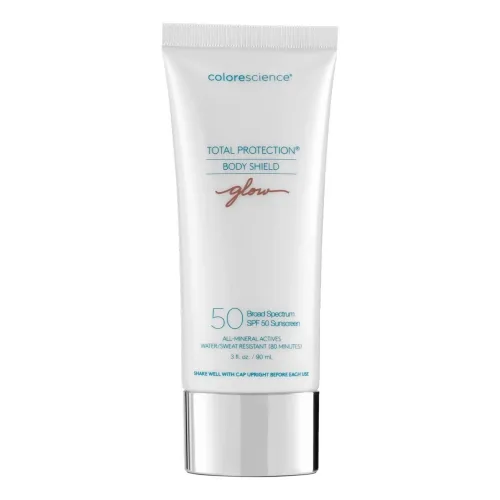 Сонцезахисний крем для тіла з ефектом сяйва COLORESCIENCE Total Protection® Body Shield Glow SPF 50 — обʼєм 90 мл