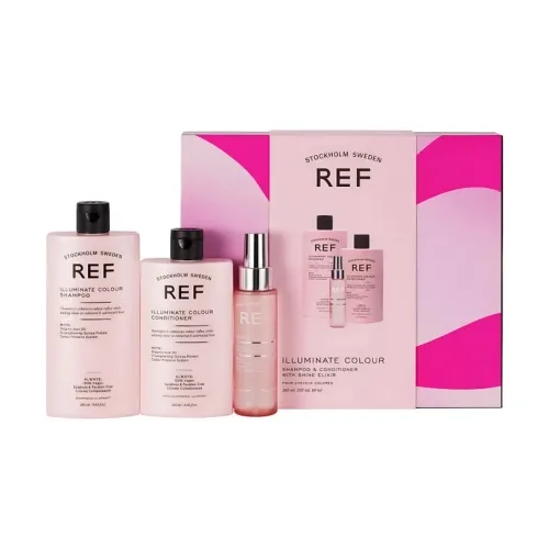 Подарунковий набір для блиску фарбованого волосся REF Gift Box Illuminate Colour