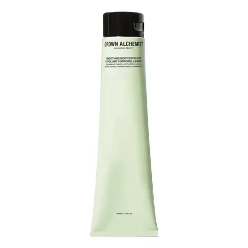 Антицелюлітний ексфоліант для ідеального тіла GROWN ALCHEMIST Smoothing Body Exfoliant: Peppermint, Pumice, Activated Charcoal — обʼєм 170 мл