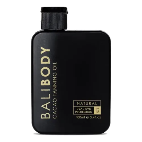 Олія для засмаги з какао BALI BODY Cacao Tanning Oil SPF 15 — обʼєм 100 мл