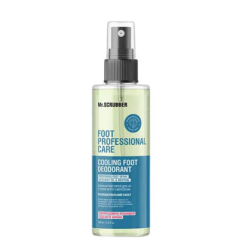 Дезодорант для ніг з ментолом Mr. Scrubber Foot Professional Care, 100 мл