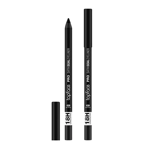 Олівець для очей topface PRO Satin Seal водостійкий PT623, 001 Ink Storm Чорний матовий