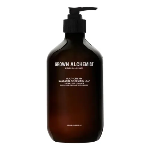 Зволожуючий крем для тіла з ароматом мандарину та розмарину GROWN ALCHEMIST Body Cream: Mandarin, Rosemary Leaf — обʼєм 500 мл