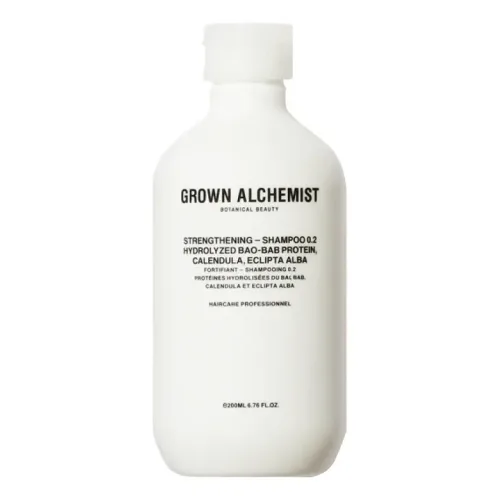 Шампунь для зміцнення волосся GROWN ALCHEMIST Strengthening Shampoo 0.2: Hydrolyzed Baobab Protein, Calendula, Eclipta Alba — обʼєм