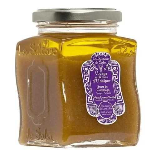Цукровий скраб для тіла Мускус, Ладан, Ваніль LA SULTANE DE SABA Sugar Scrub Musk Incense Vanilla — обʼєм 300 мл