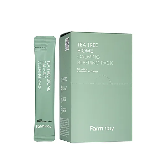 Нічна маска для чутливої ​​шкіри обличчя FarmStay Tea Tree Biome Calming Mask 1 мл