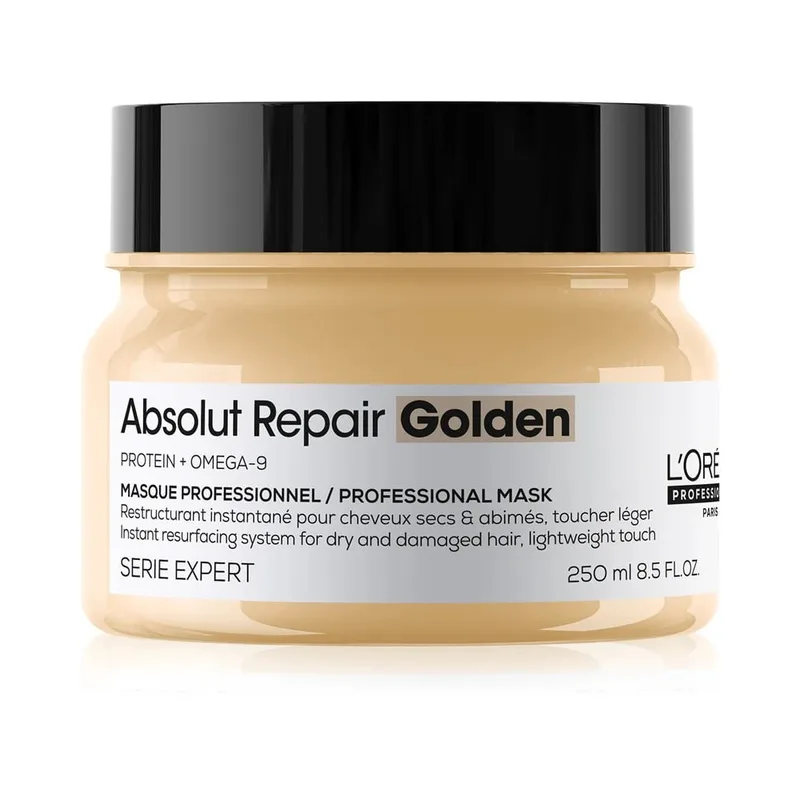 L'Oreal Professionnel Serie Expert Absolut Repair Mask Golden Професійна золотиста маска для інтенсивного відновлення сухого та пошкодженого волосся без обтяження