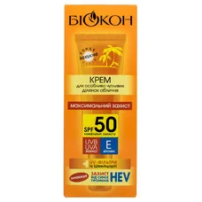 Крем Біокон Максимальний захист д/особливо чутливих ділянок обличчя SPF50 25мл