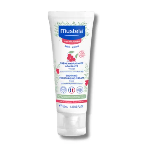 Зволожуючий крем для чутливої ​​шкіри обличчя - Mustela Bebe Face Soothing Moisturizing Cream Very Sensitive